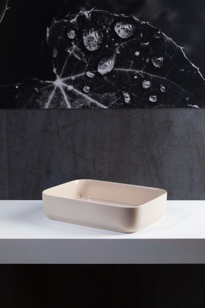 Раковина накладная прямоугольная Allen Brau Fantasy 4.11021.IV керамика цвет бежевый