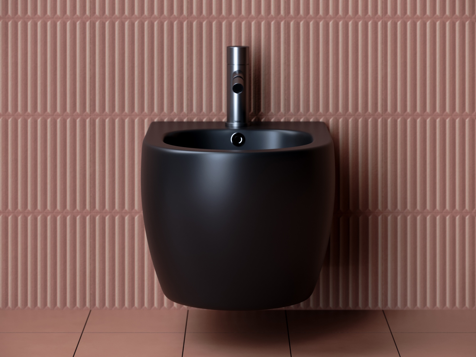 Биде подвесное Ceramica Nova Play CN3002MB фарфор, цвет черный матовый