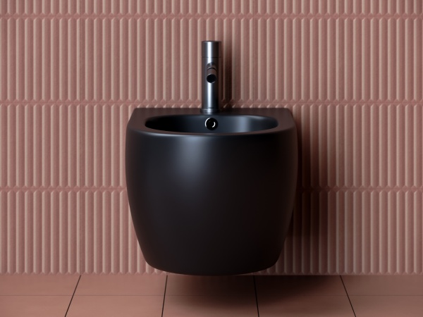 Биде подвесное Ceramica Nova Play CN3002MB фарфор, цвет черный матовый