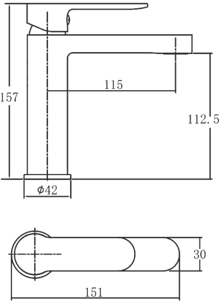 Смеситель для раковины Aquanet Passion AF300-10B черный