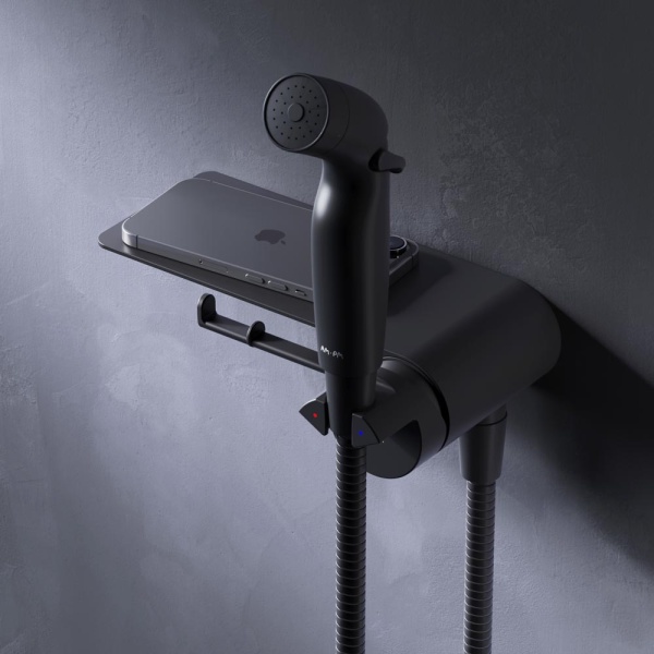 Гигиенический душ Am.Pm Func F0H8F922 встраиваемый в стену черный