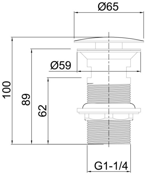 Донный клапан без перелива Allen Brau Priority 5.31024-21 латунь белый матовый