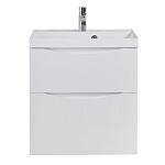 Тумба под раковину подвесная BelBagno Marino-H60 MARINO-H60-600-2C-SO-BL-P 60 см  2 ящика цвет Bianco Lucido 
