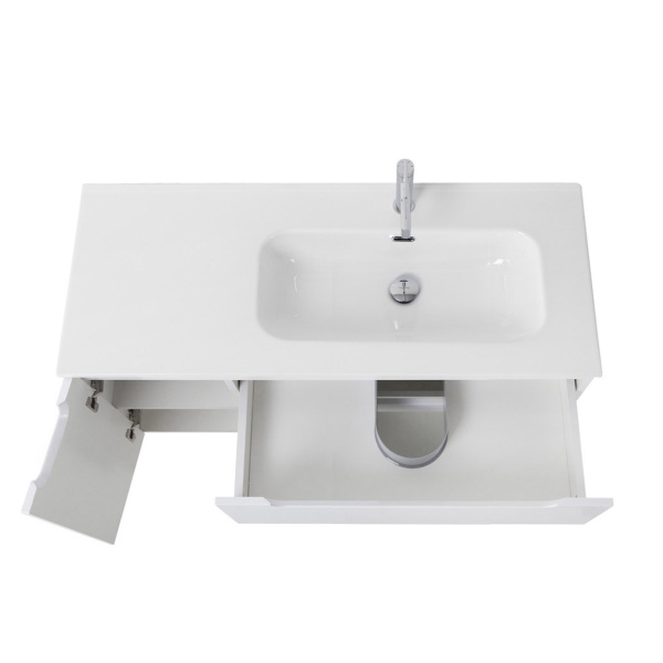 Тумба под раковину подвесная BelBagno Etna ETNA-1200-2C-1A-SO-BL-R 120 см  2 ящика + 1 дверца цвет Bianco Lucido 