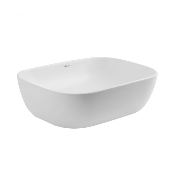 Раковина  прямоугольная Abber Rechteck AC2200MW фаянс цвет белый матовый