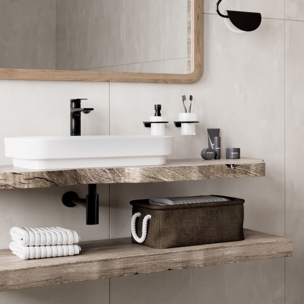 Смеситель для раковины Wasserkraft Glan 6603 черный глянцевый