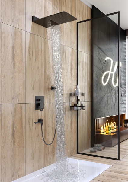 Душевая система со смесителем Timo Briana SX-7119/03SM монтаж встраиваемая в стену без термостата черный