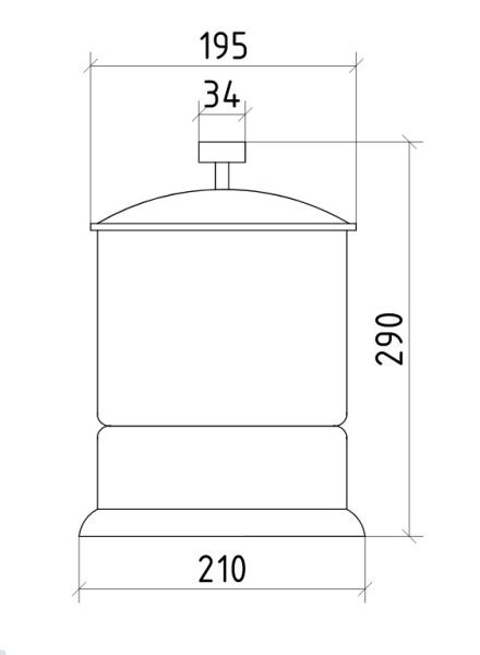Ведро для мусора Boheme Royal Cristal 10927-CR напольное цвет хром
