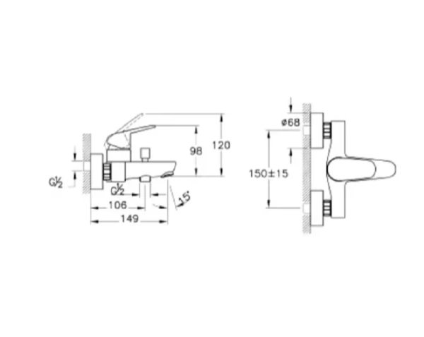 Комплект смесителей 3 в 1  VitrA Flow Round A42302EXP хром