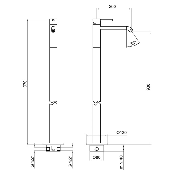Смеситель для раковины Webert Elio EL832101345 никель