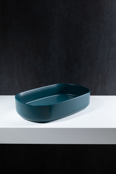 Раковина накладная овальная Allen Brau Fantasy 4.11022.PT керамика цвет зеленый