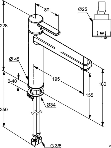 Смеситель для кухни Kludi Zenta 389730575  хром