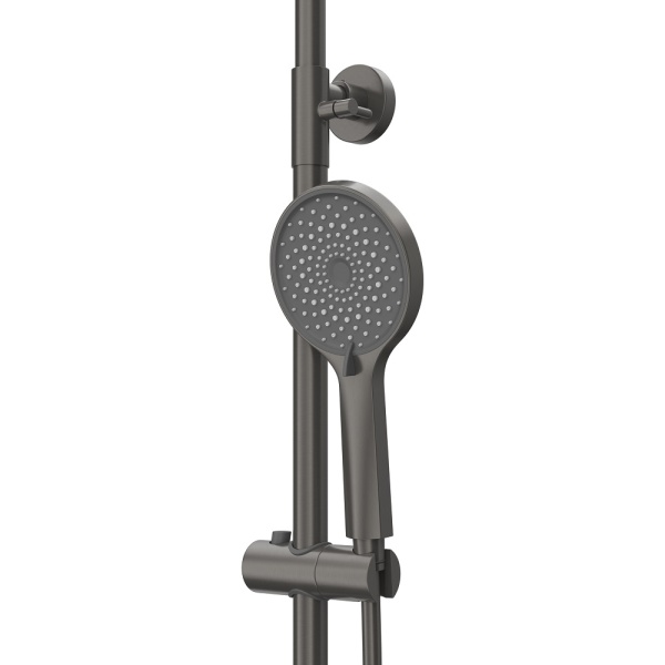 Душевая система со смесителем Cezares Relax RELAX-CVD-GM монтаж настенная без термостата оружейная сталь
