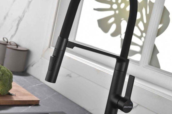 Смеситель для кухни Paulmark Barrel Ba214029-AN без подключения к фильтру антрацит