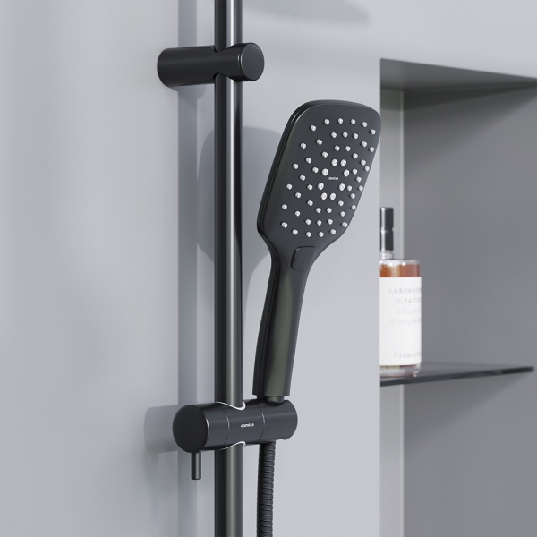 Душевая система без смесителя Damixa Eclipse 931000300 монтаж настенная  черный матовый