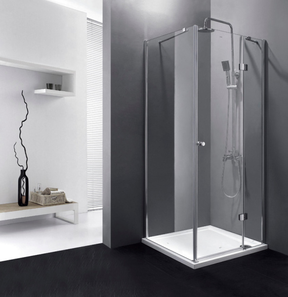 Душевой угол Cezares Verona VERONA-A-1-90-C-Cr квадратная   стекла , профиль 