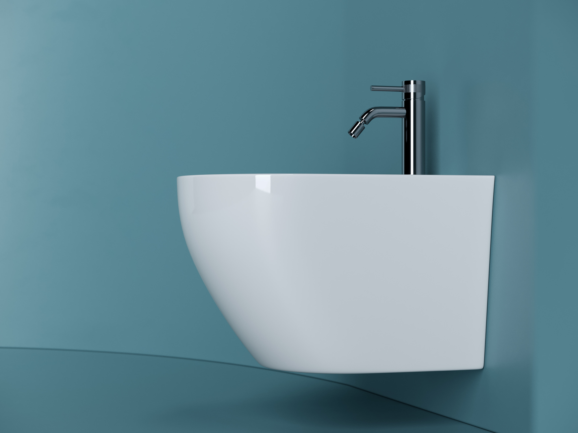 Биде подвесное Ceramica Nova Uno CN11002 фарфор, цвет белый