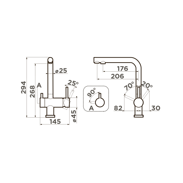Смеситель для кухни Omoikiri Nagano-P 4974216 с подключением к фильтру пастила