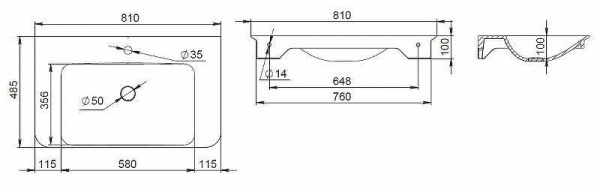 Раковина Am.Pm Sensation M30WPC0801WG мебельная цвет белый