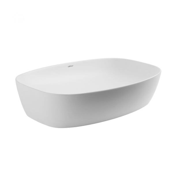 Раковина  прямоугольная Abber Rechteck AC2206MW фаянс цвет белый матовый