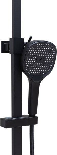 Душевая система со смесителем Allen Brau Infinity 3.0 5.21030-31 монтаж настенная без термостата черный матовый