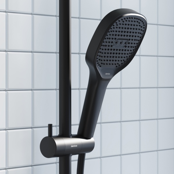 Душевая система без смесителя Damixa Merkur 940000300 монтаж настенная  черный матовый
