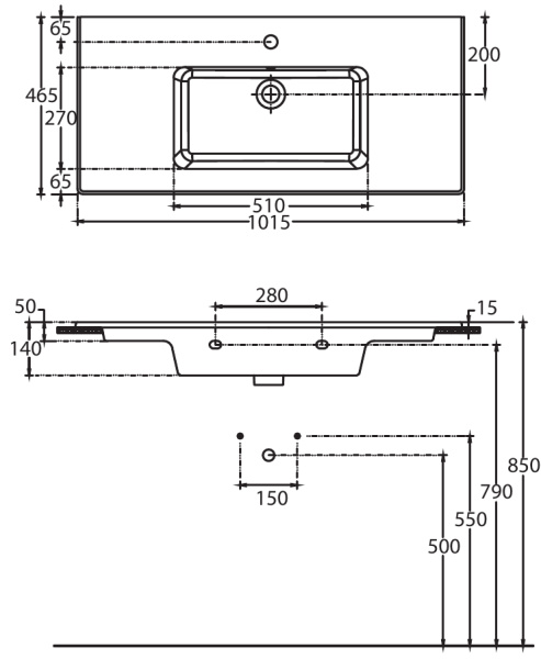 Раковина мебельная прямоугольная Allen Brau Fantasy 4.11027.20 керамика цвет белый