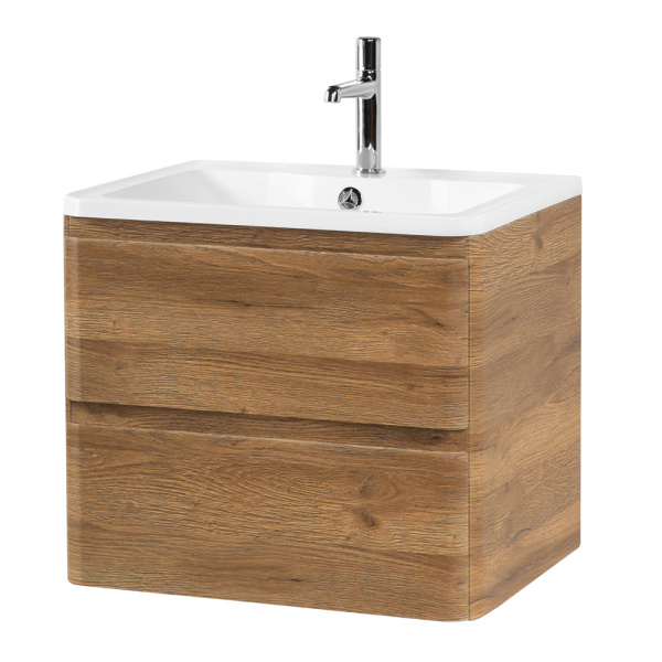 Тумба под раковину подвесная BelBagno Albano ALBANO-600-2C-SO-RR 60 см  2 ящика цвет Rovere Rustico 