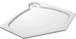 Душевой поддон низкий Cezares Tray TRAY-S-P-90-56-W пятиугольный литьевой мрамор 90x90 белый