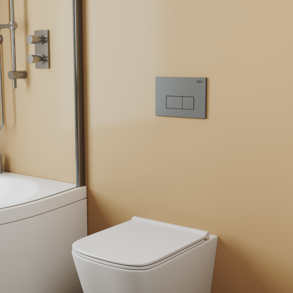 Кнопка смыва механическая D&amp;K Rhein DB1499006 цвет графит