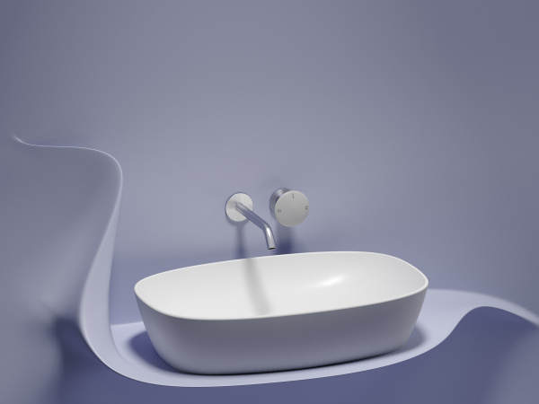 Раковина накладная овальная Ceramica Nova Element CN6049MW фарфор цвет белый матовый