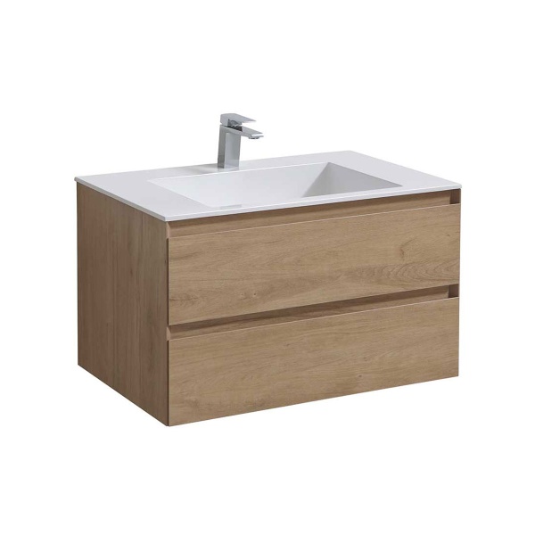 Тумба  подвесная Vincea Luka VMC-2L800NO 80 см  2 ящика цвет N.Oak 