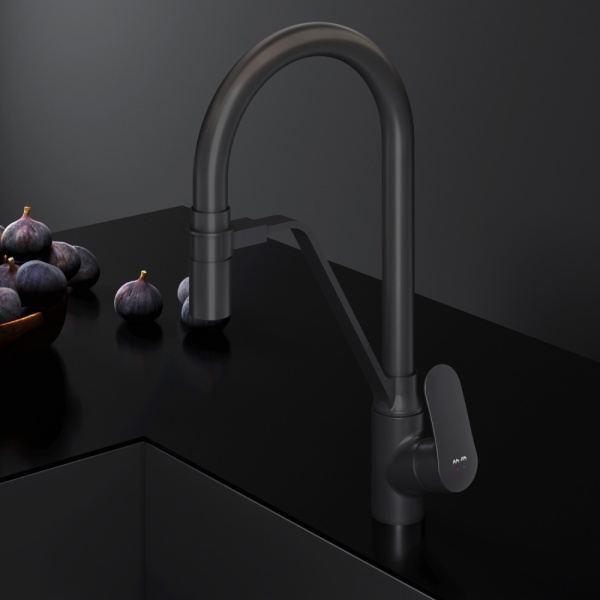 Смеситель для кухни Am.Pm Like F8007822 без подключения к фильтру черный