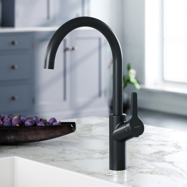 Смеситель для кухни Damixa Eclipse 310720300 без подключения к фильтру черный матовый