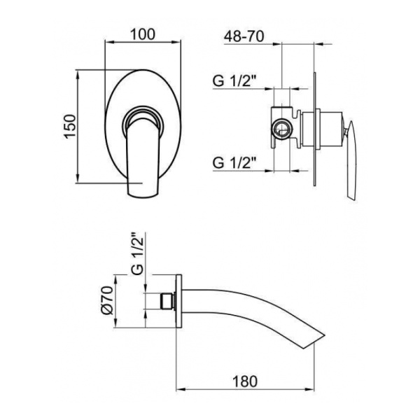 Смеситель для раковины Webert Aria AI830606015 хром