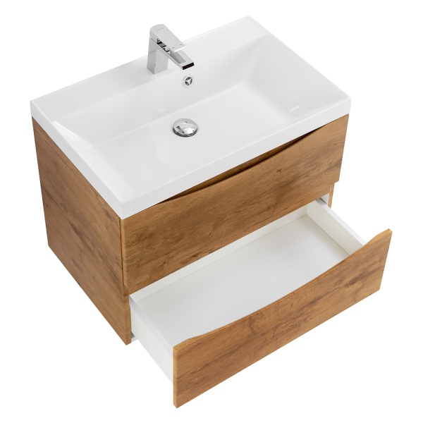 Тумба под раковину подвесная BelBagno Marino MARINO-600-2C-SO-RN-P 60 см  2 ящика цвет Rovere Nature 