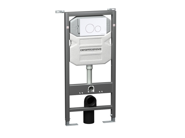 Комплект инсталляции с подвесным унитазом Ceramica Nova Metropol CN4002_1001W_1000 крышка-сиденье в комплекте быстросъемное с микролифтом, клавиша смыва в комплекте белая