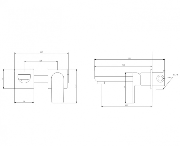 Смеситель для раковины Abber Weiss Insel AF8082W белый-хром