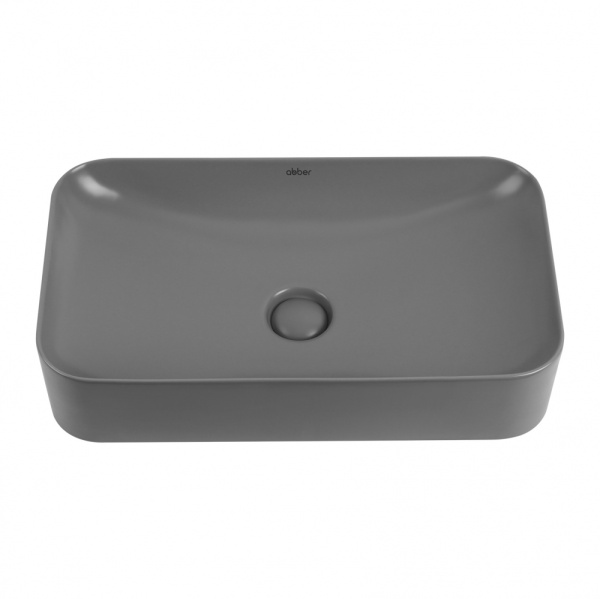 Раковина  прямоугольная Abber Rechteck AC2204MG фаянс цвет серый матовый