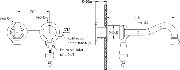 Смеситель для раковины Boheme Imperiale Ripresa 327 золото
