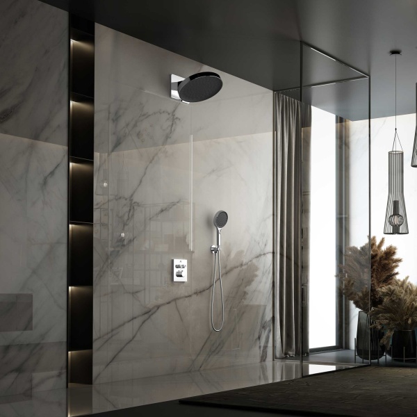 Душевая система со смесителем Vincea Inspire VSFW-3I21MT3CH монтаж встраиваемая в стену с термостатом хром