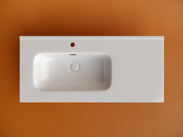 Раковина мебельная прямоугольная Ceramica Nova Element CN7006L фарфор цвет белый