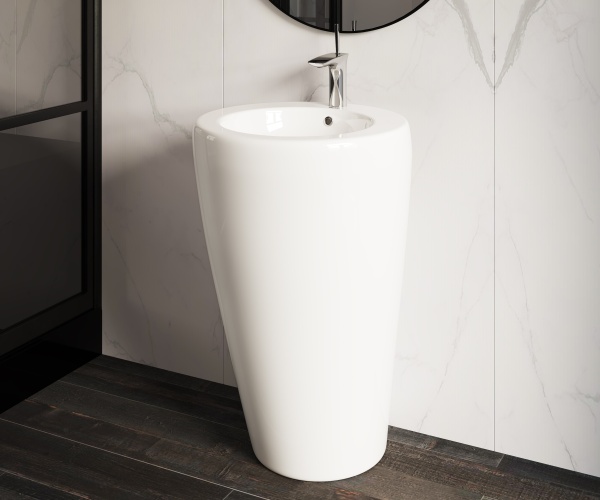 Раковина напольная круглая Ceramica Nova Element CN1807 фарфор цвет белый