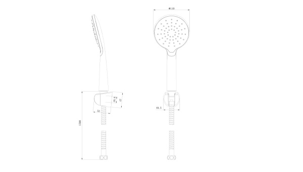 Душевой гарнитур Bravat Eco D2122CP-ENG хром 