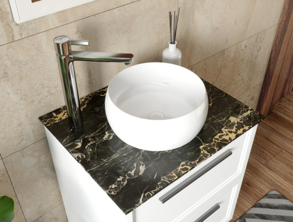 Раковина накладная круглая Allen Brau Liberty 4.32001.20 керамика цвет белый