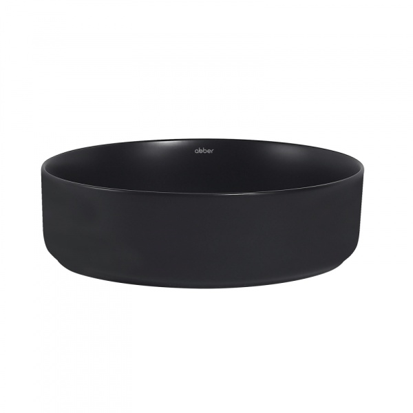 Раковина  круглая Abber Bequem AC2109MB фаянс цвет черный матовый
