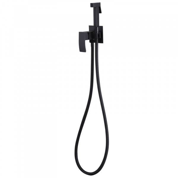 Гигиенический душ Abber Wasserfall AF8625B встраиваемый в стену черный матовый