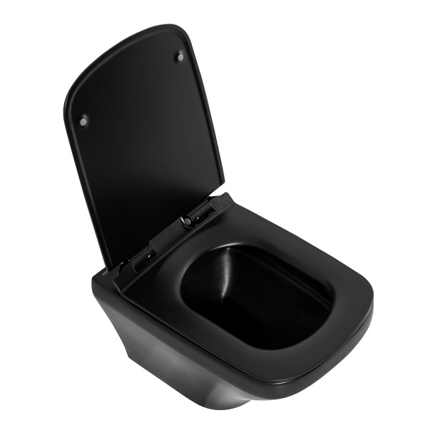 Унитаз подвесной BelBagno Sela BB3201CHR-MB Rimless фаянс черный матовый