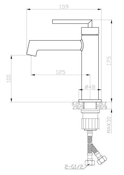 Смеситель для раковины BelBagno Acqua ACQUA-LVM-CRM хром