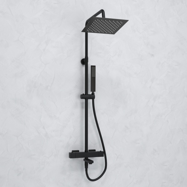 Душевая система со смесителем Wasserkraft  A299.255.218.BM Thermo монтаж настенная с термостатом черный